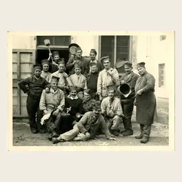 Photographie de groupe de soldats de la Grande Guerre, souvenirs de Claudius Epinat