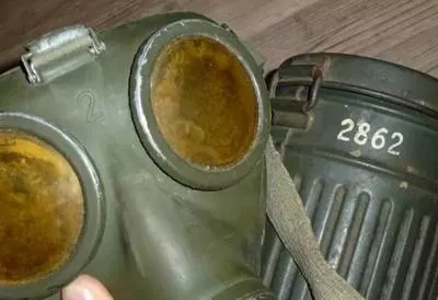 MASQUE A GAZ ALLEMAND COMPLET WW2, photo 4
